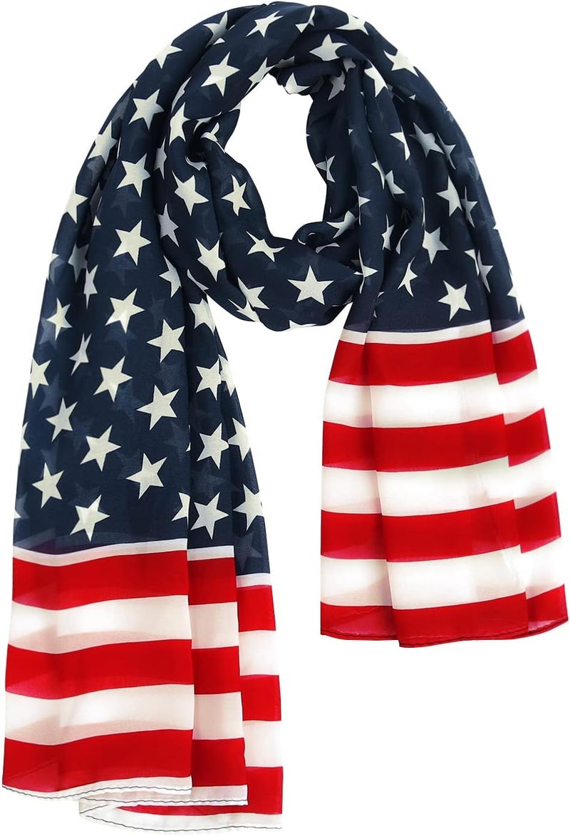 E-Clover Women Soft Floral Print Shawl Chiffon Sheer Scarf - Image 1